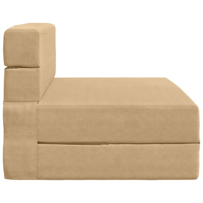 Divano Letto Pieghevole Verde Grigio 70 x 80 x 60 cm Tessuto