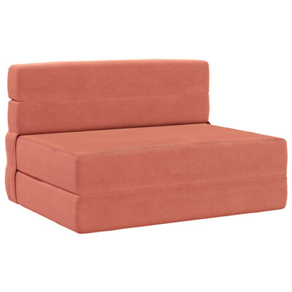 Divano Letto Pieghevole Rosso Arancio 70 x 80 x 60 cm Tessuto