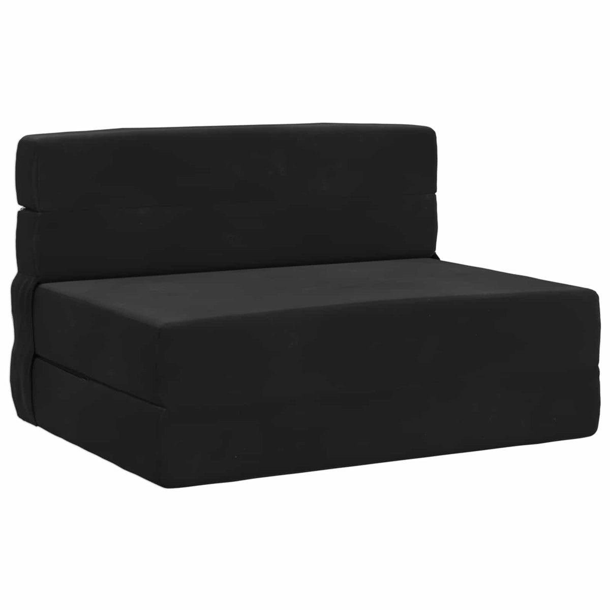 Divano Letto Pieghevole Nero 100 x 80 x 60 cm Tessuto