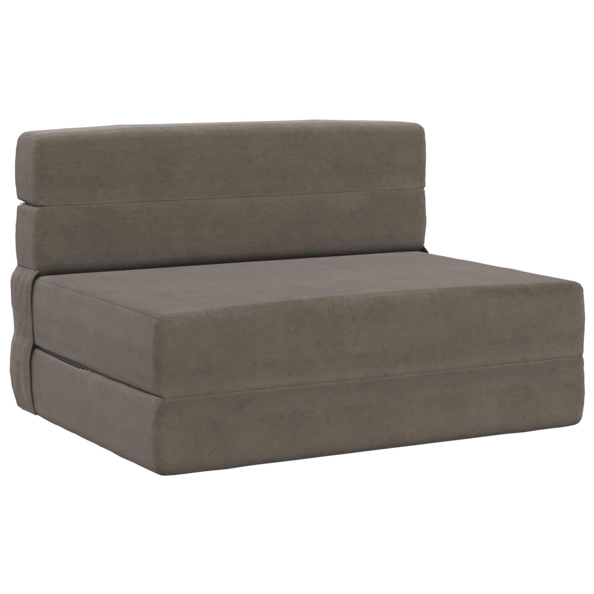 Divano Letto Pieghevole Grigio Chiaro 100 x 80 x 60 cm Tessuto