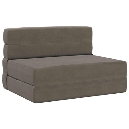 Divano Letto Pieghevole Grigio Chiaro 100 x 80 x 60 cm Tessuto
