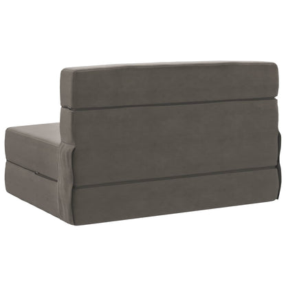 Divano Letto Pieghevole Grigio Chiaro 100 x 80 x 60 cm Tessuto
