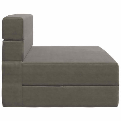 Divano Letto Pieghevole Grigio Chiaro 100 x 80 x 60 cm Tessuto