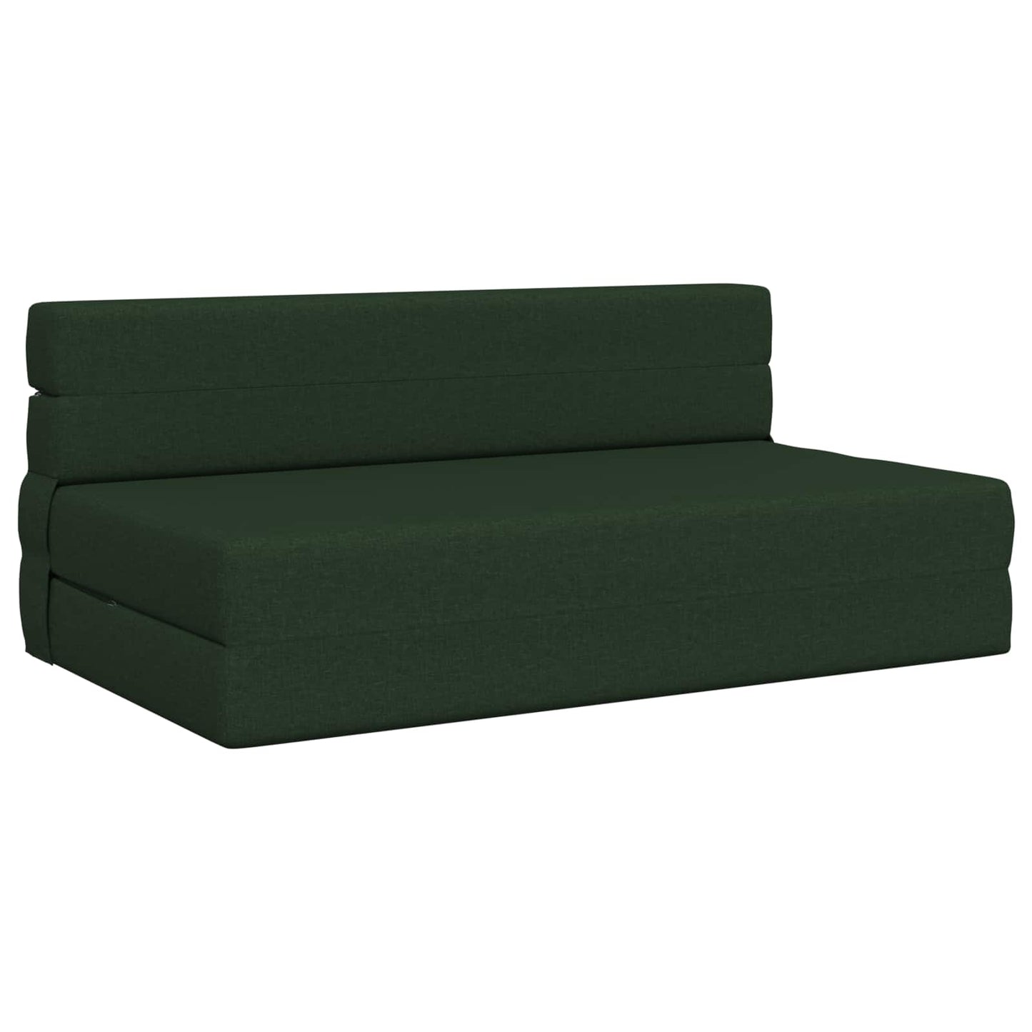 Divano Letto Pieghevole Verde Scuro 152 x 86,5 x 60 cm Tessuto