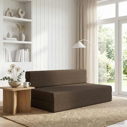 Divano Letto Pieghevole Tortora 152 x 86,5 x 60 cm Tessuto
