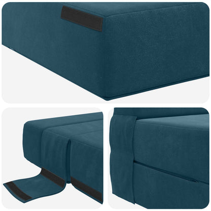 Divano Letto Pieghevole Blu 152 x 86,5 x 60 cm Tessuto