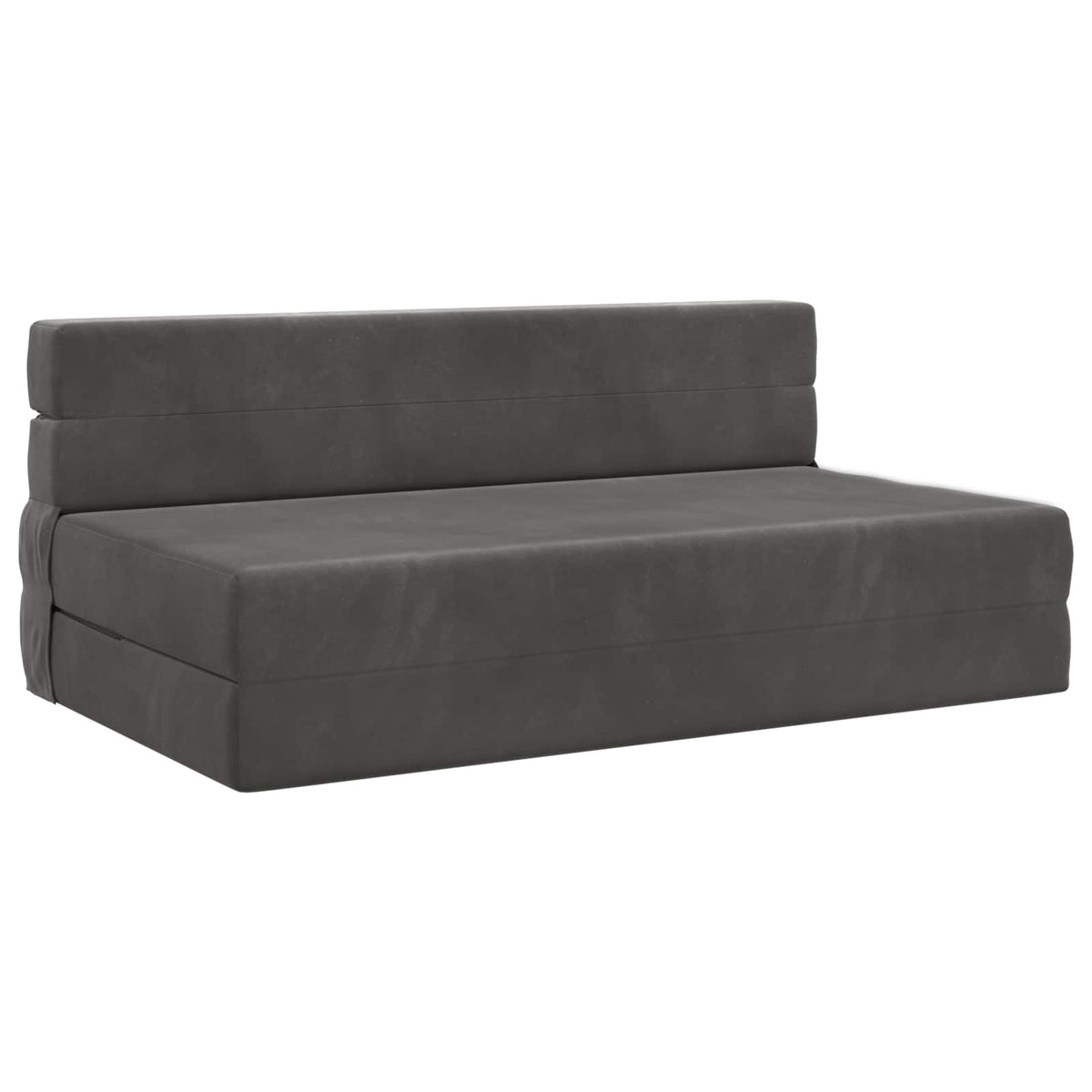Divano Letto Pieghevole Grigio Scuro 152 x 86,5 x 60 cm Tessuto