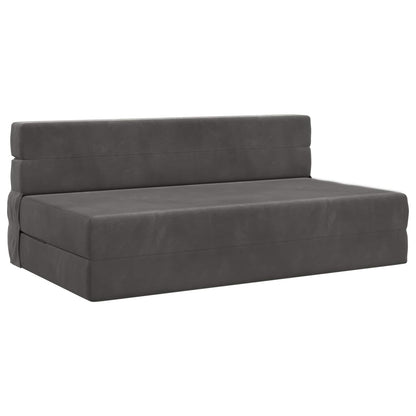 Divano Letto Pieghevole Grigio Scuro 152 x 86,5 x 60 cm Tessuto
