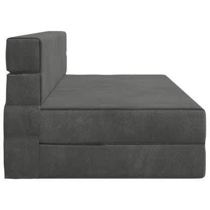 Divano Letto Pieghevole Grigio Scuro 152 x 86,5 x 60 cm Tessuto