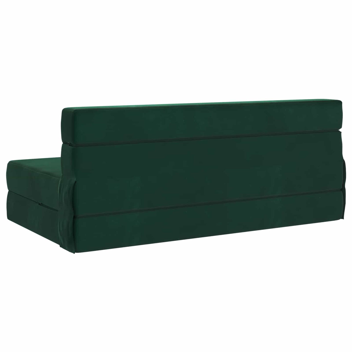 Divano Letto Pieghevole Verde Scuro 152 x 86,5 x 60 cm Tessuto | homemem39