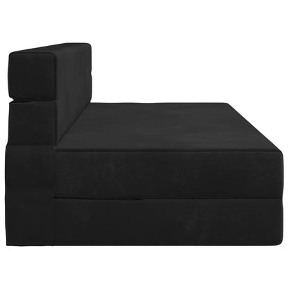 Divano Letto Pieghevole Nero 152 x 86,5 x 60 cm Tessuto