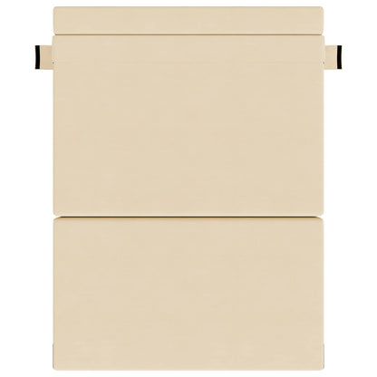 Divano Letto Pieghevole Crema 152 x 86,5 x 60 cm Tessuto
