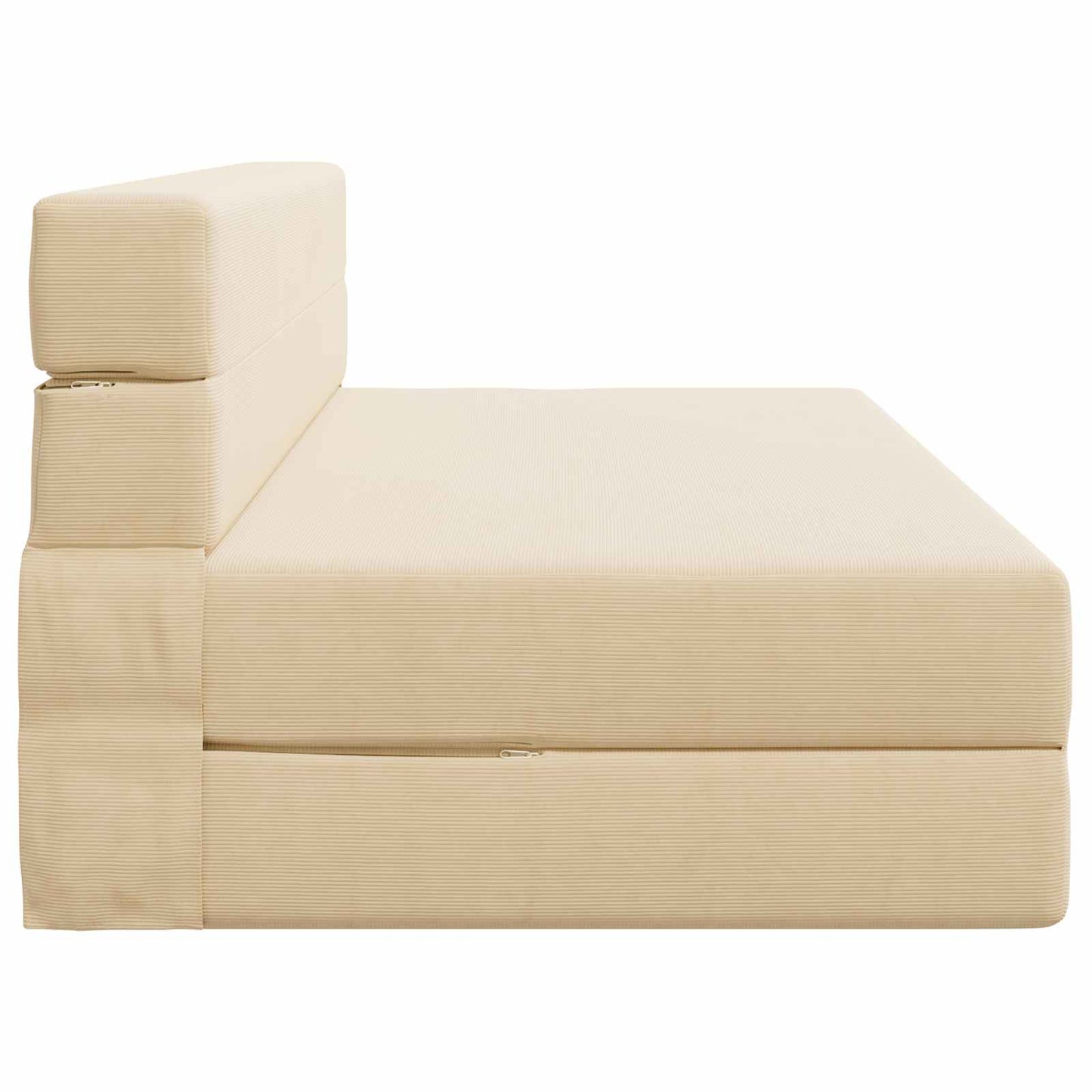 Divano Letto Pieghevole Crema 152 x 86,5 x 60 cm Tessuto