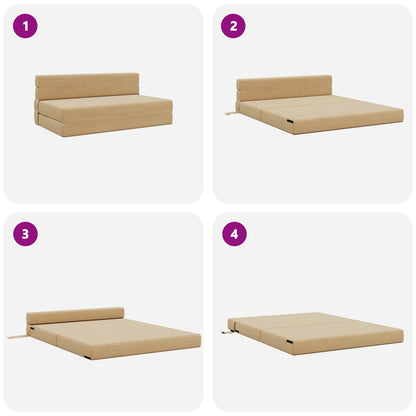 Divano Letto Pieghevole Verde Grigio 152 x 86,5 x 60 cm Tessuto