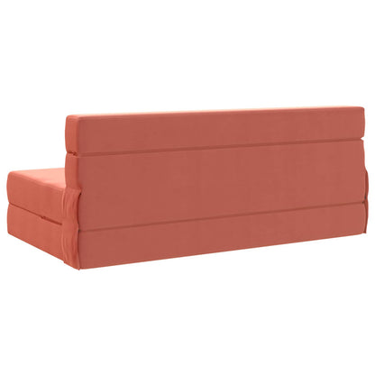 Divano Letto Pieghevole Rosso Arancio 152 x 86,5 x 60 cm