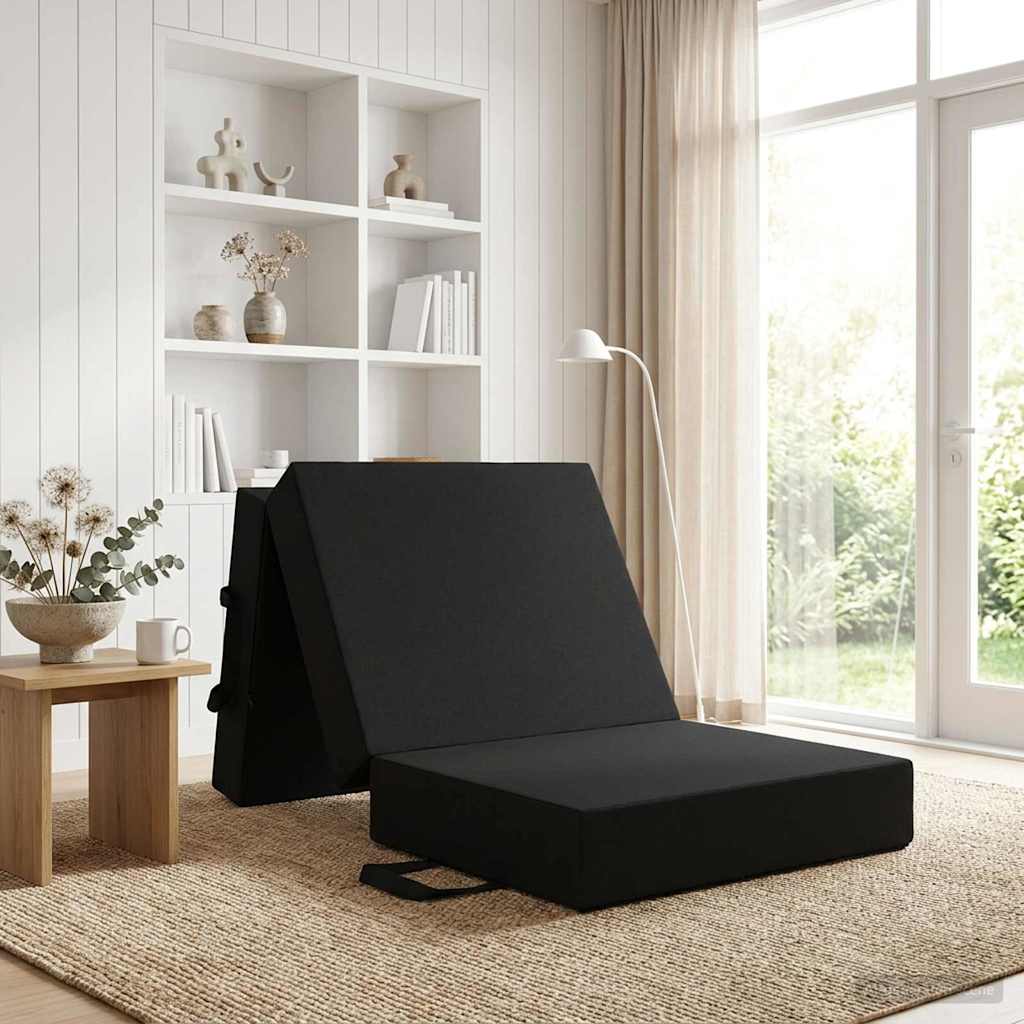 Divano Letto Pieghevole 90 x 63 x 45 cm Nero | homemem39