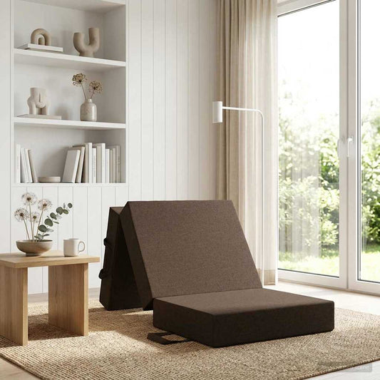 Divano Letto Pieghevole 75 x 63 x 45 cm Tortora