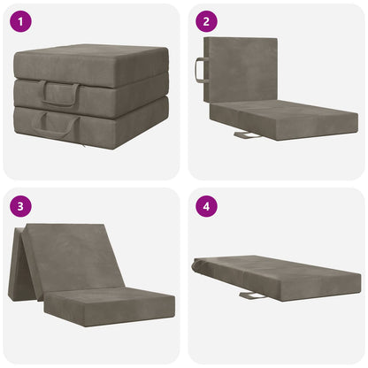 Divano Letto Pieghevole 75 x 63 x 45 cm Grigio Chiaro | homemem39