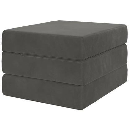 Divano Letto Pieghevole 75 x 63 x 45 cm Grigio Scuro | homemem39