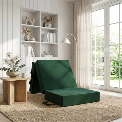 Divano Letto Pieghevole 90 x 63 x 45 cm Verde Scuro