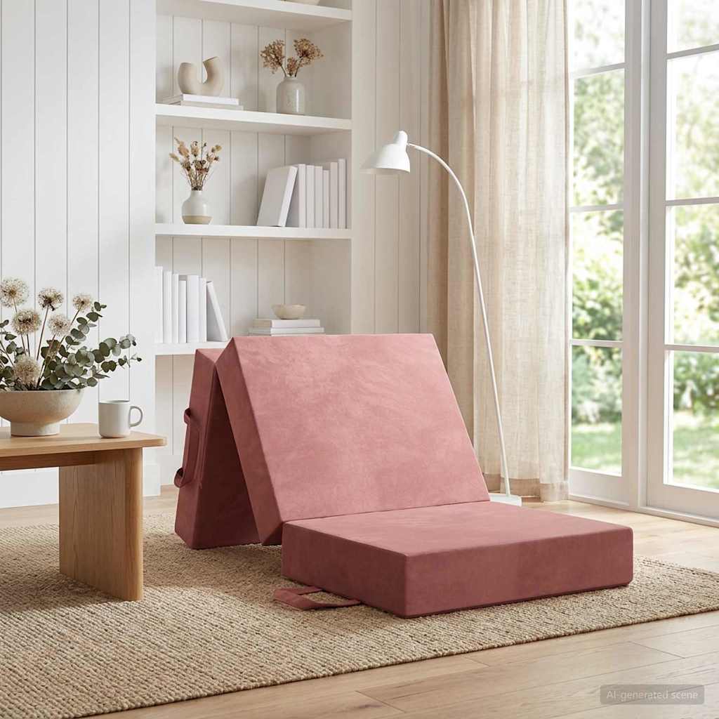 Divano Letto Pieghevole 75 x 63 x 45 cm Rosa | homemem39