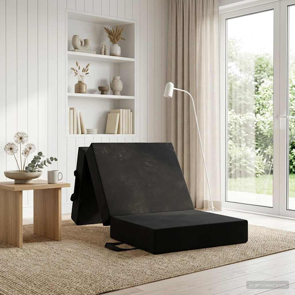 Divano Letto Pieghevole 75 x 67 x 45 cm Nero | homemem39