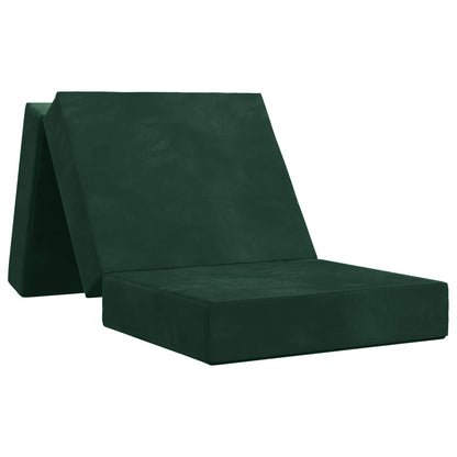 Divano Letto Pieghevole 90 x 63 x 45 cm Verde Scuro