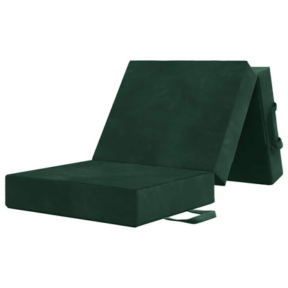 Divano Letto Pieghevole 90 x 63 x 45 cm Verde Scuro