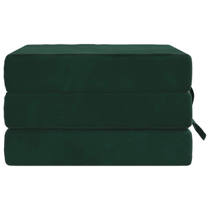 Divano Letto Pieghevole 90 x 63 x 45 cm Verde Scuro