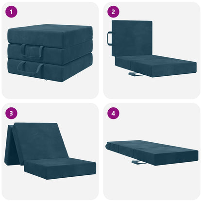 Divano Letto Pieghevole 75 x 67 x 45 cm Blu | homemem39