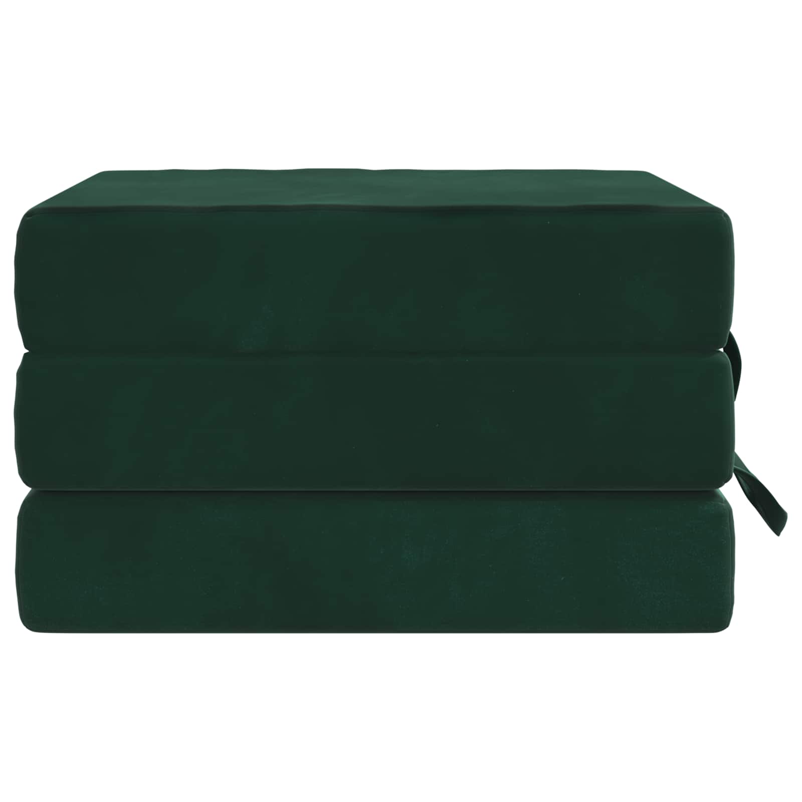 Divano Letto Pieghevole 75 x 67 x 45 cm Verde Scuro | homemem39