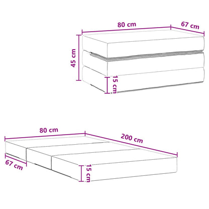 Divano Letto Pieghevole 80 x 67 x 45 cm Grigio Chiaro | homemem39