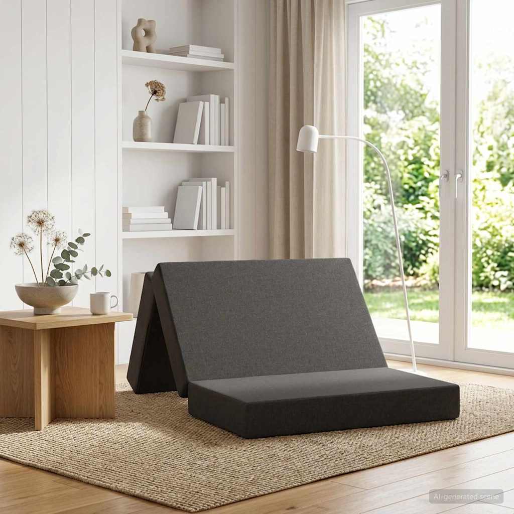 Divano Letto Pieghevole 100 x 67 x 45 cm Grigio Scuro | homemem39