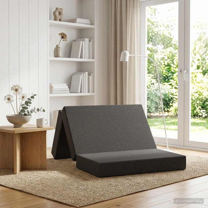 Divano Letto Pieghevole 100 x 67 x 45 cm Grigio Scuro | homemem39