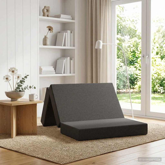 Divano Letto Pieghevole 100 x 67 x 45 cm Grigio Scuro | homemem39