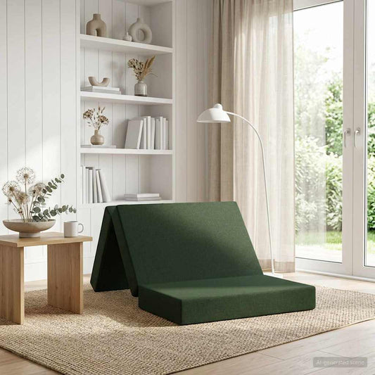 Divano Letto Pieghevole 80 x 67 x 45 cm Verde Scuro | homemem39