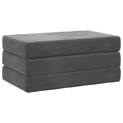 Divano Letto Pieghevole 80 x 67 x 45 cm Grigio Scuro | homemem39