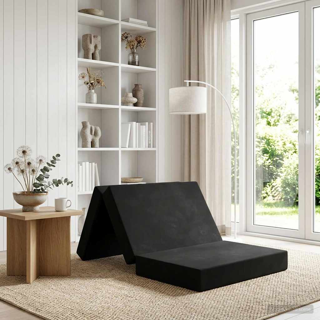Divano Letto Pieghevole 90 x 67 x 45 cm Nero | homemem39