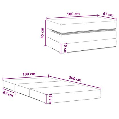 Divano Letto Pieghevole 100 x 67 x 45 cm Grigio Chiaro | homemem39