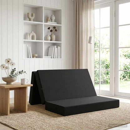 Divano Letto Pieghevole 120 x 67 x 45 cm Nero