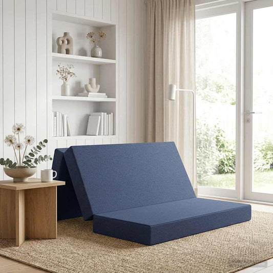 Divano Letto Pieghevole 120 x 67 x 45 cm Blu | homemem39