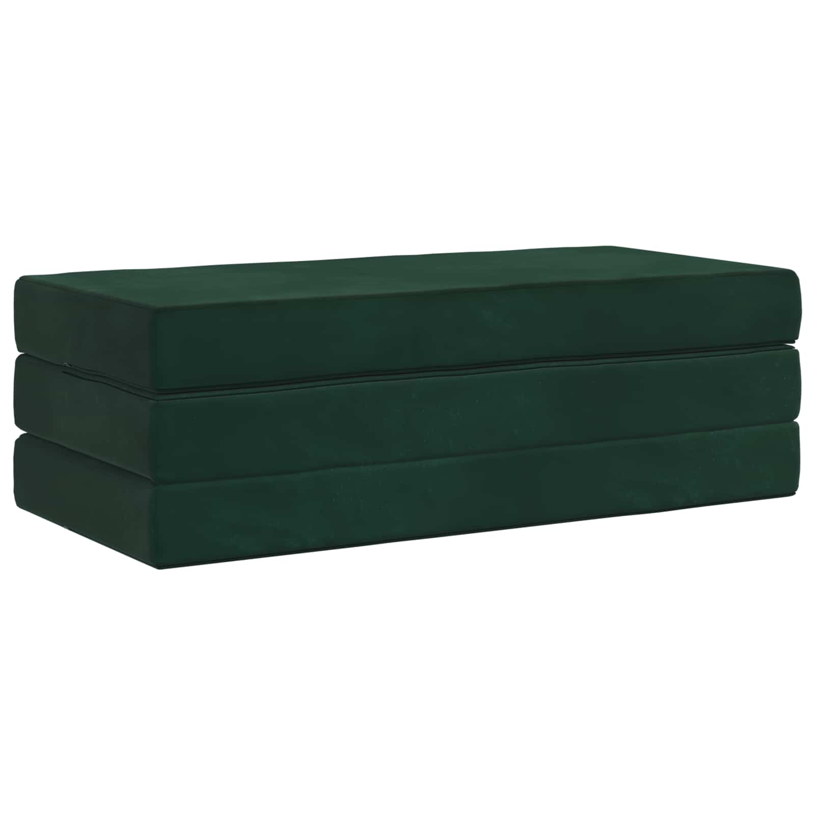 Divano Letto Pieghevole 120 x 67 x 45 cm Verde Scuro | homemem39