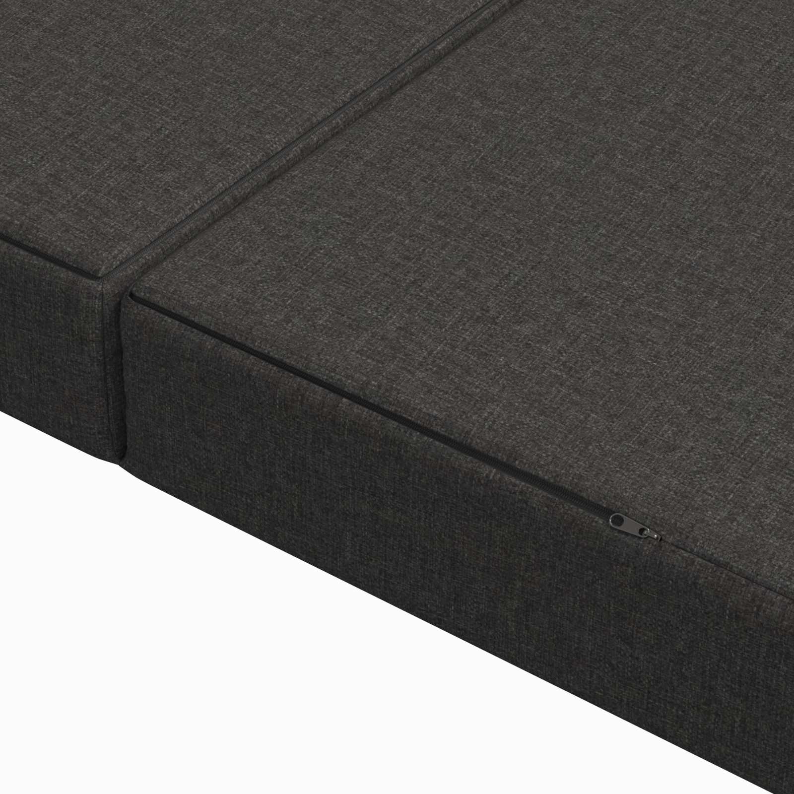 Divano Letto Pieghevole 140 x 67 x 45 cm Grigio Scuro | homemem39