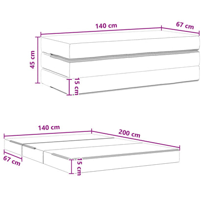 Divano Letto Pieghevole 140 x 67 x 45 cm Blu | homemem39