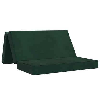 Divano Letto Pieghevole 160 x 67 x 45 cm Verde Scuro | homemem39