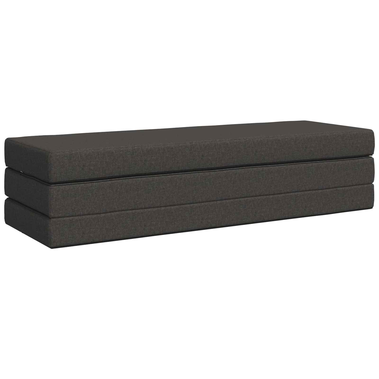 Divano Letto Pieghevole 180 x 67 x 45 cm Grigio Scuro | homemem39