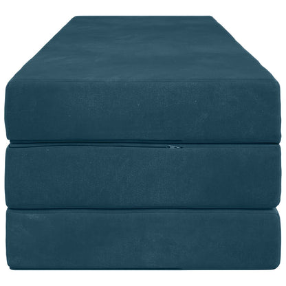 Divano Letto Pieghevole 180 x 67 x 45 cm Blu | homemem39