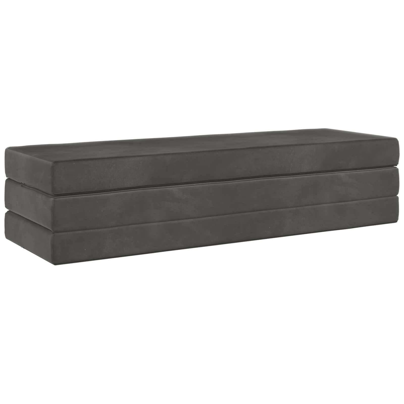 Divano Letto Pieghevole 180 x 67 x 45 cm Grigio Scuro | homemem39