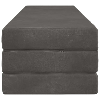 Divano Letto Pieghevole 180 x 67 x 45 cm Grigio Scuro | homemem39