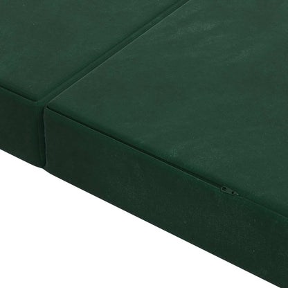 Divano Letto Pieghevole 180 x 67 x 45 cm Verde Scuro